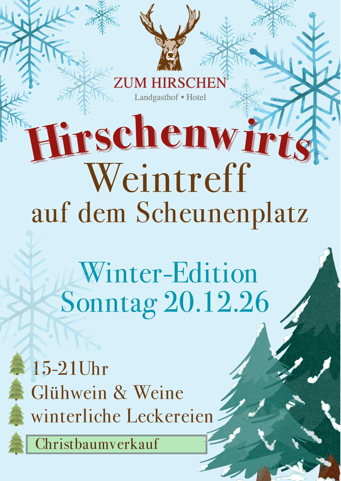 Weintreff Hirschen Winter